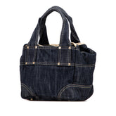 シャネル スパークリングデニム ココマーク ハンドバッグ A31985 インディゴブルー デニム レディース CHANEL 【中古】